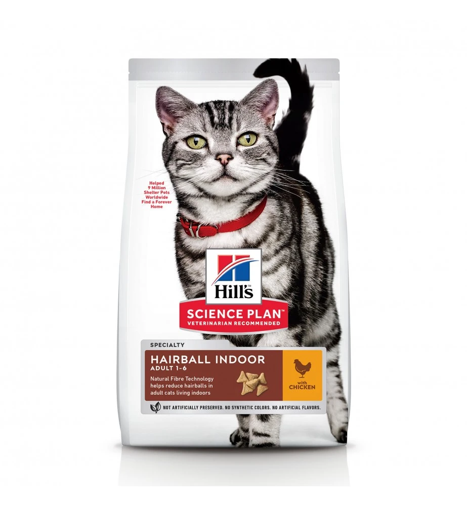 Hill's Science Plan Adult Hairball Indoor Met Kip 3 Hill's Science Plan Adult Hairball Indoor Met Kip