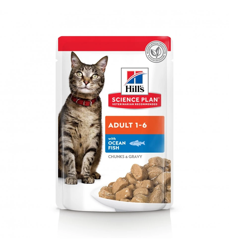 Hill's Science Plan Adult Maaltijdzakjes Met Zeevis - 12 X 85 Gram 3 Hill's Science Plan Adult Maaltijdzakjes Met Zeevis - 12 X 85 Gram