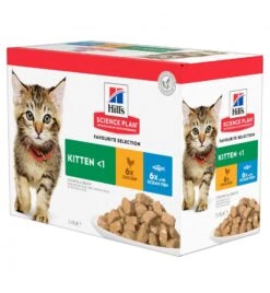 Hill's Science Plan Kitten Maaltijdzakjes Kip & Zeevis - 4 X 12 X 85 Gram