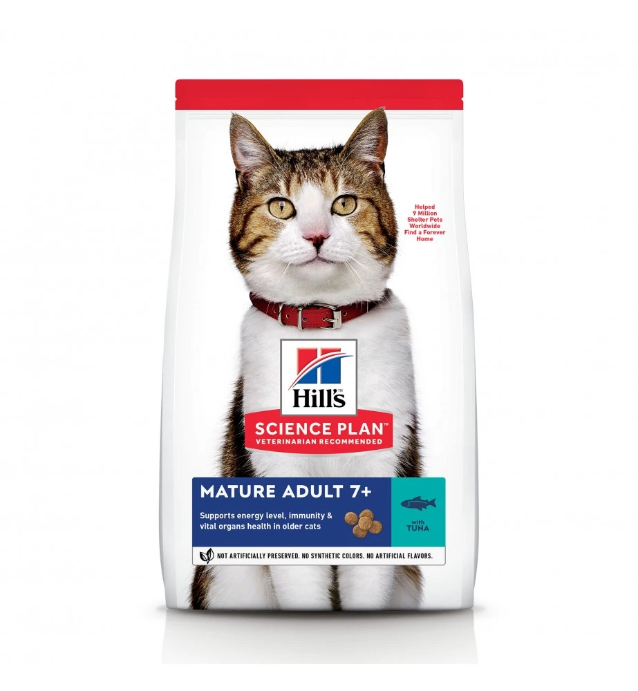 Hill's Science Plan Mature Adult 7+ Met Tonijn 3 Hill's Science Plan Mature Adult 7+ Met Tonijn