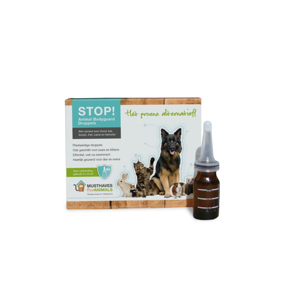 STOP! Animal Bodyguard Aromatherapie - 4 X 8 Ml 3 STOP! Animal Bodyguard Aromatherapie - 4 X 8 Ml